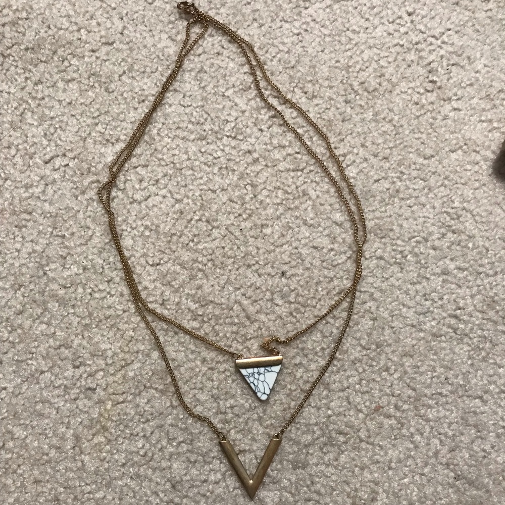 Gold marble necklace